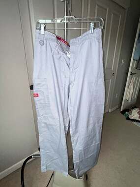 Dickies EDS Signature Men's Zip Fly Cargo Scrub Pants Size Medium Grey